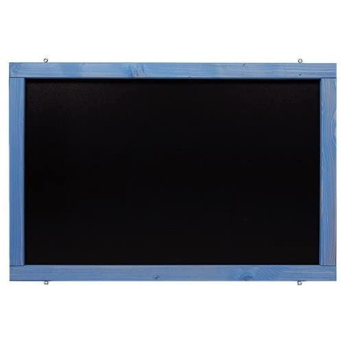 Rustikale Tafel Kreidetafel Wandtafel Küchentafel mit Holzrahmen / Blau 150x60cm