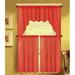 3PC VOILE SHEER KITCHEN WINDOW CURTAIN TREATMENT 2 TIERS AND 1 SWAG VALANCE