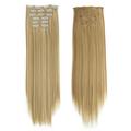 Floleo Clearance Fashion Hair Long Clip In Hair Extensions Full Head Straight Wig