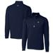 Men's Cutter & Buck Navy Michigan Wolverines Traverse Stretch Quarter Zip-Pullover Top