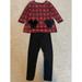 Disney Matching Sets | Disney Pippa And Julie Toddler Girls 2pc Plaid Christmas Top And Pants Mickey | Color: Black/Red | Size: 4tg