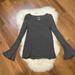 American Eagle Outfitters Tops | American Eagle Soft & Sexy Bell Sleeve Top | Color: Black/White | Size: S