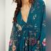 Free People Dresses | Cherry Blossom Mini Dress In Emerald | Color: Blue | Size: S