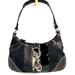 Coach Bags | Coach Hampton 10287 Black Signature Brown Leather Mini Shoulder Bag Snakeskin | Color: Black/Brown | Size: Os