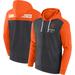 Men's Fanatics Branded Heathered Charcoal/Heathered Orange San Francisco Giants Blown Away Full-Zip Hoodie