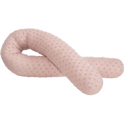 Nestchenschlange ROBA "Lil Planet, rosa/mauve", rosa (rosa, mauve, mauve), Obermaterial: 80% Baumwolle, 20% Polyester. Füllung: 100% Polyester, Bettnestchen, GOTS made with organic materials, zertifiziert durch BCS 36081 Image