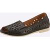 Sandalette GEMINI, Damen, Gr. 42, schwarz, Glattleder, sportlich, Schuhe Ballerina Peeptoe