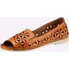 Sandalette GEMINI, Damen, Gr. 39, orange, Glattleder, sportlich, Schuhe Ballerina Peeptoe