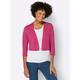 Shirtjacke CASUAL LOOKS "Bolero" Gr. 42, pink (fuchsia) Damen Shirts V-Shirts