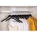 Quality Hangers Wood Non-Slip Standard for Dress/Shirt/Sweater Wood in Black/Brown/Yellow | 15 H x 17 W in | Wayfair WS70-BK/ctn