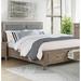 Wade Logan® Cariss Storage Platform Bed Wood & /Upholstered/Polyester in Black/Brown/Gray | 50 H in | Wayfair DF85DCC9CC8B4002961CA06A68235633