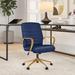 Willa Arlo™ Interiors Turbeville Task Chair Faux Leather/Upholstered in Blue | 40.4 H x 22.5 W x 22 D in | Wayfair 9ABABC91533A47B9B475377A5F200D0B