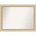Everly Quinn Elegant Brushed Honey Bathroom Vanity Non-Beveled Wall Mirror Plastic | 31.75 H x 42.75 W in | Wayfair