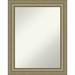 Everly Quinn Vegas Silver Non-Beveled Wood Wall Mirror Wood in Brown | 31.75 H x 42.75 W x 2 D in | Wayfair DF4435B3920644BC8B8E7D07777D306C