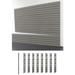 Symple Stuff 60" H X 96" W Heavy Duty Slatwall Case W/Install Strips Plastic in Gray | 60 H x 96 W x 2 D in | Wayfair