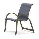 Red Barrel Studio® Hiraku Stacking Patio Dining Armchair Sling in Blue | 34.75 H x 25 W x 28.5 D in | Wayfair 30358B0AC36B41E683865C09FD50BC52