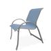 Red Barrel Studio® Hiraku Stacking Patio Dining Armchair Sling in Gray/Blue/Black | 34.75 H x 25 W x 28.5 D in | Wayfair