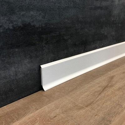 Proviston - Kunststoff Sockelleiste Hartschaum pvc Weißgrau 12,8 x 60 x 2500 mm Mit flexibler