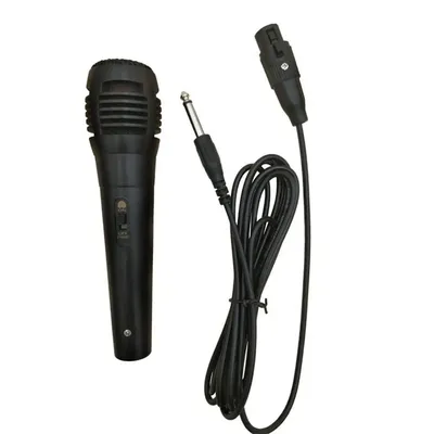 Microphone filaire dynamique noir trompent parlante 03