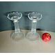 A lovely pair of 1990s vintage 21cm Japanese glass candlestick holders