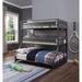 Twin Over Twin Over Full Container Design Metal Triple Bunk Bed in Gunmetal