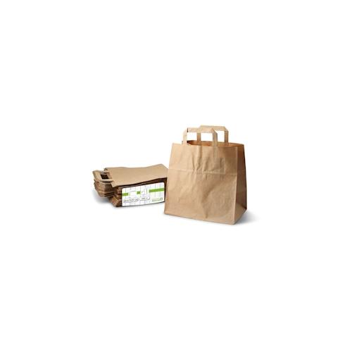 greenbox Recyclingpapier-Tragetaschen L, 26 x 17 x 25 cm, braun, breiter Boden, 250 St.