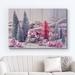 IDEA4WALL Christmas Holiday Celebration Wrapped Canvas Graphic Art Canvas in Gray/Green/Pink | 16 H x 24 W x 1.5 D in | Wayfair 662423368558