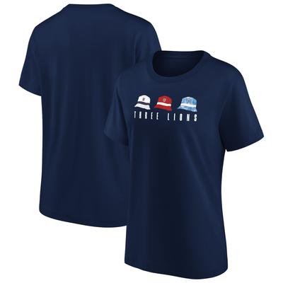 England Bucket on Tour T-Shirt mit Grafik – Marineblau – Damen Image