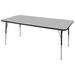 Factory Direct Partners Rectangle T-Mold Adjustable Height Activity Table Laminate/Metal | 30 H in | Wayfair 10020-GYBK