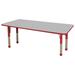 Factory Direct Partners Rectangle T-Mold Adjustable Height Activity Table Laminate/Metal | 30 H in | Wayfair 10029-GYRD
