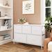 17 Stories 5 Drawer 12" W Dresser Wood in White | 26.6 H x 39.4 W x 39 D in | Wayfair 5A8BE0B4E0994895AF8EF10CD35CF446