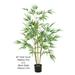 The Mod Greenhouse 48 Artificial Real Touch Green Bamboo Tree in a Matte Black Grower s Pot