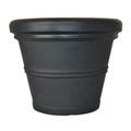 Tusco Products Rolled Rim Garden Pot Black 13.5