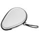 Uxcell Table Tennis Racket Case Ping Pong Paddle Case Hard Cover Container Bag Gourd Shape Texture Silver