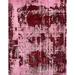 Ahgly Company Machine Washable Indoor Rectangle Abstract Red Wine or Wine Red Area Rugs 2 x 3