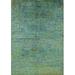 Ahgly Company Machine Washable Indoor Rectangle Industrial Modern Fall Forest Green Area Rugs 8 x 10