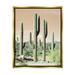 Stupell Industries Towering Cactus Plants Arid Desert Vegetation Nature Photograph Metallic Gold Floating Framed Canvas Print Wall Art Design by Susan Bryant