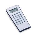 Stainless Steel with Blue Trim World Time Alarm Clock and Calculator.