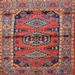 Ahgly Company Indoor Square Traditional Fire Brick Red Persian Area Rugs 3 Square