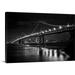 Great BIG Canvas | The Oakland Bay Bridge after dark San Francisco California Canvas Wall Art - 24x16