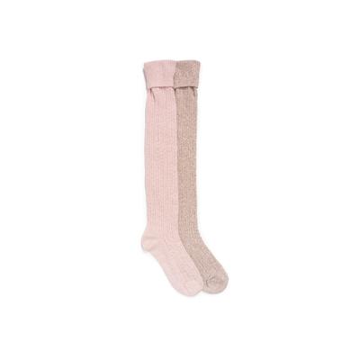 Plus Size Women's Marl Slippers Socks by MUK LUKS in Peach Brown (Size ONE)