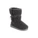 Women's Clementine Bootie by MUK LUKS in Dark Heather Grey (Size 11 M)