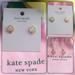 Kate Spade Jewelry | Kate Spade Signature Spade Earrings | Color: Gold/White | Size: Os