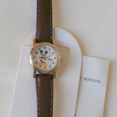 Disney Accessories | Disney Character Watch By Ewatchfactory With Case Brand New | Color: Gold/Tan | Size: Os
