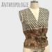 Anthropologie Tops | Anthropologie Fei Tan Silk Pattern Wrap Style Top Size 4 | Color: Black/Tan | Size: 4