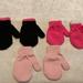 Disney Accessories | 3 Pairs Baby Mits | Color: Black/Pink | Size: 12-24m