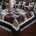 Chalet Village Patchwork Quilt Multi Warm, King, Multi Warm