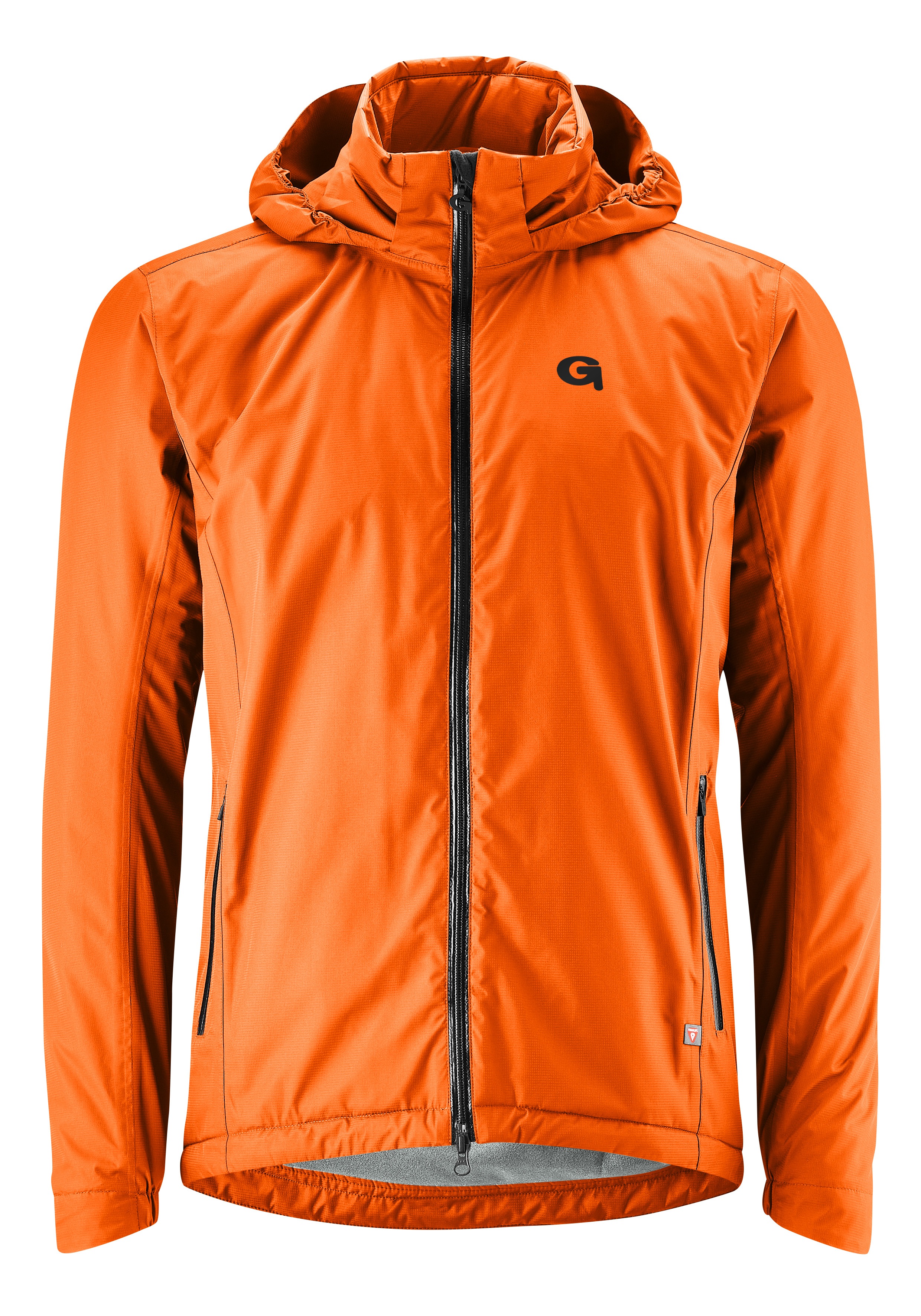Fahrradjacke GONSO "Save Jacket Therm M", Herren, Gr. S, orange (neonorange), 100% Polyester, Jacken, Herren Regenjacke wind- und wasserdicht, Radjacke mit Kapuze Image
