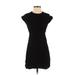 Society New York Casual Dress - Mini: Black Solid Dresses - Women's Size Small