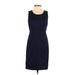 Ann Taylor LOFT Casual Dress - Sheath: Blue Solid Dresses - Women's Size 0 Petite